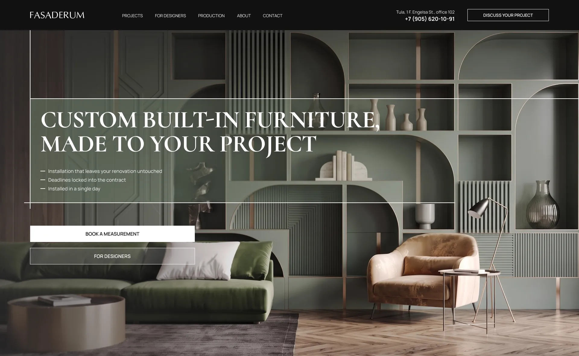 Screenshot der Website Fasaderum